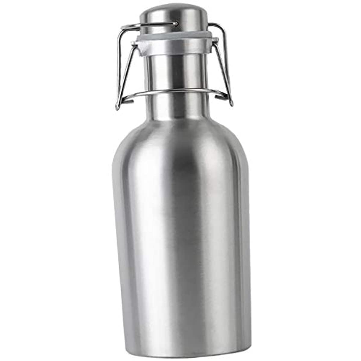 Aseelo Stainless Steel Homebrew Beer Growler, Secure Swing Top Lid, Big Capacity Leak-Proof Beer Keg, For Home Brewing Hotel Bar Outdoor (1L)