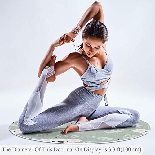 Cute Koala Large Baby Rug For Nursery Kids Round Warm Soft Activity Mat Floor Area Rugs Non-Slip For Children Toddlers Bedroom,39.4X39.4In #TOP4