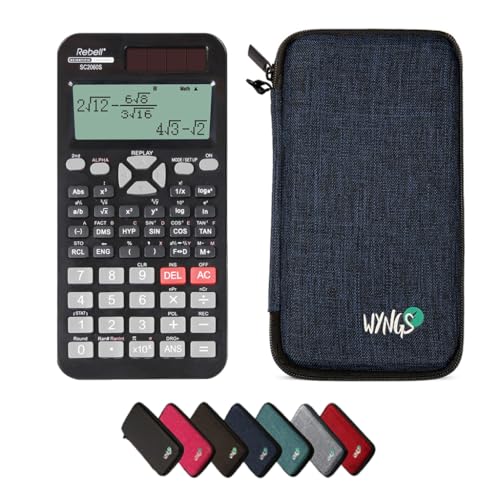 Calculatrice scientifique Rebell SC2060S avec housse de protection antichoc