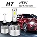 2 x H7 LED Para Auto Car Lampe Feux Conversion Ampoule Light 6000K 8000LM, Faros de Luz Alta o Luces Bajas Para Automóviles - 3 ans de garantie
