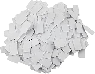 LALAFINA 300 Pcs Jewelry Label Hangtag Jewelry Tags Jewelry Sticker Tags Jewelry Identification Stickers Jewelry Repair Tag Clothing Display Tag White PVC Self-Adhesive Round Dumbbel