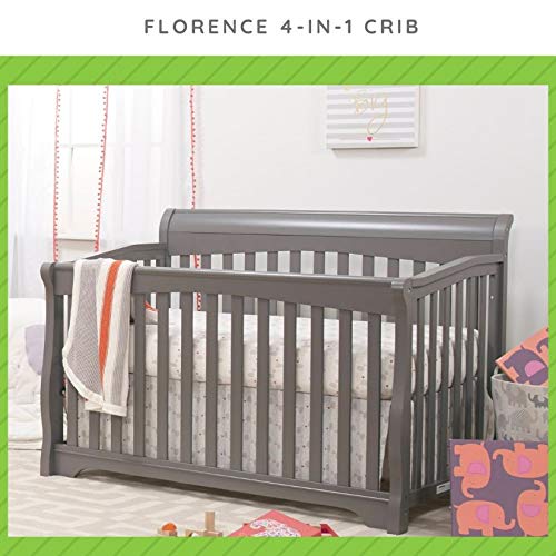 Image of Full-Size Conversion Kit Bed Rails for Sorelle Convertible Cribs - Solid Wood Rail - Toddler and Adult Bed Rail for Full-Size Beds - Essential Nursery & Baby Furniture (Model #215, Grey)