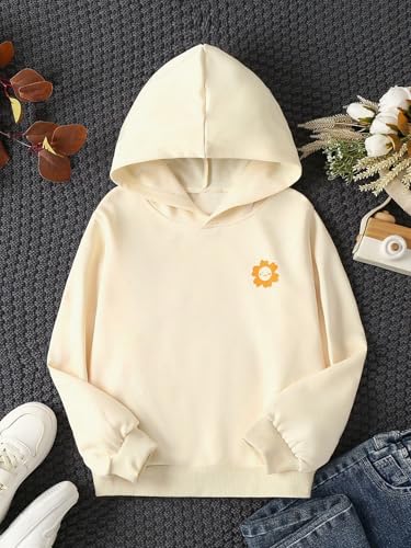 COZYEASE Girls' Letter Graphic Print Cute Hoodies Long Sleeve Pullover Hoodie Sweatshirt - Image 3