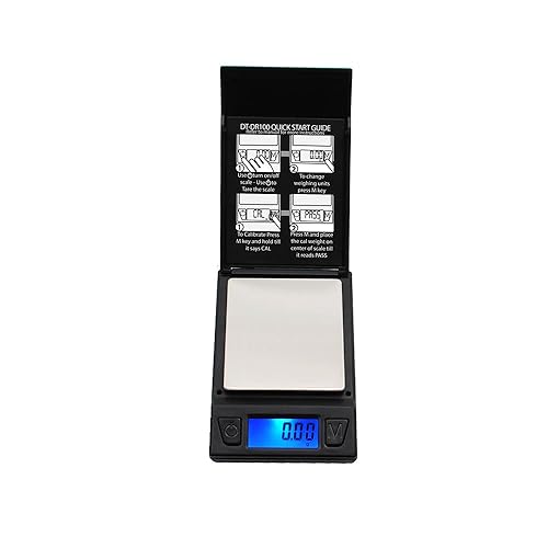Báscula digital de bolsillo, 3.53 oz x 0.00 oz, báscula de gramos digitales, báscula de alimentos, báscula de joyería, color negro, báscula de cocina