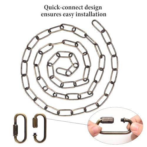 Image of Chandelier Chain 6 /10 /15 Feet SANGLE SOPFFY Light Fixture Chain for Chandelier or Swag Light Fixtures (Bronze, 10FT)