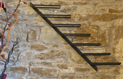 DanDiBo Flessenhouder, wijnrek, 100 cm, van metaal, flessenstandaard, wandrek, bar (rechts - rechteruitvoering) - Image 6