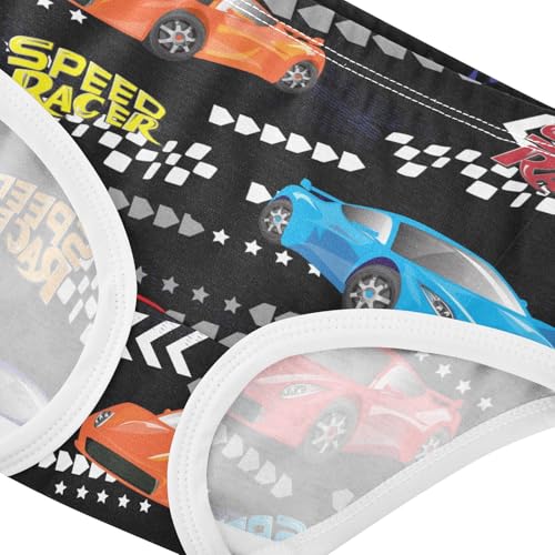 Wusikd Racing Car Girls Underwear Cotton Road Girls Briefs Soft Toddler Underwear 4T Multi4