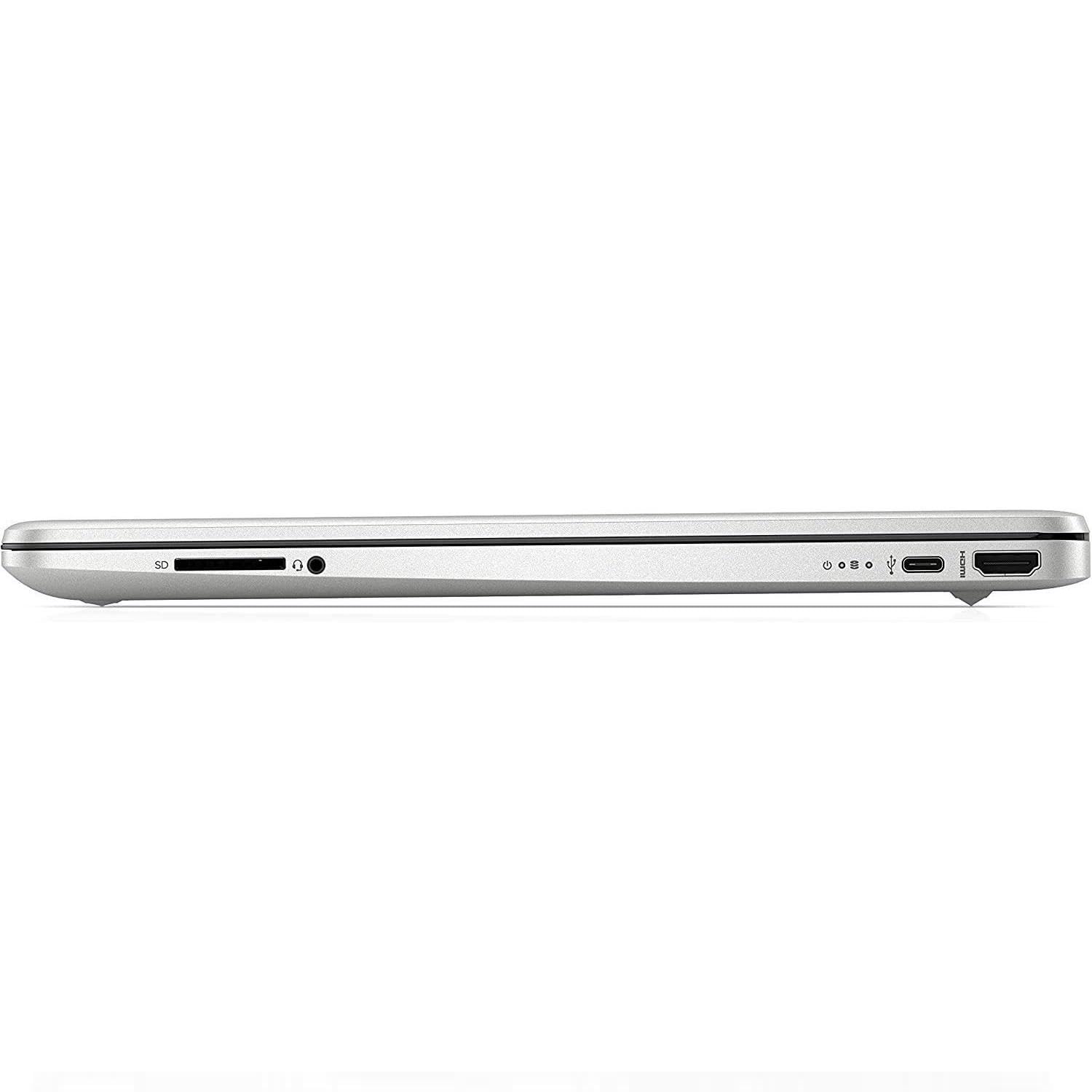 HP Laptop 15s-fq0010sl, Intel Celeron N4120, RAM 4GB DDR4, SSD NVMe 128GB, Scheda Intel UHD, Display 15,6" FHD, Antiriflesso, Wi-Fi, Webcam, Lettore di Schede, Windows 11 S, Microsoft 365, Argento