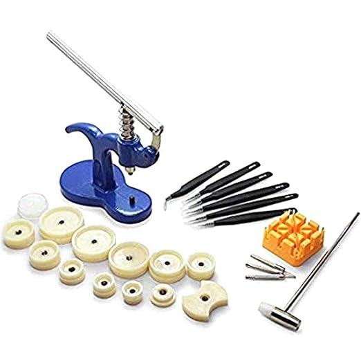 DIY DIYC-11391 Crafts Combo Set of Watch Press Desk Set - Watch Case Press, Link Remover & Tweezers Multi (Pack of 2 Pcs, Watch Press Desk Set)