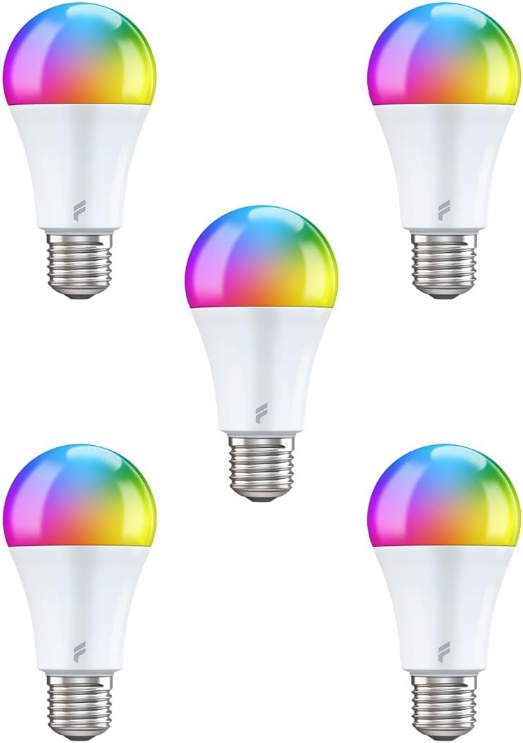 Fonri Akıllı Led Ampul 5'li Set, 9w-titreşimsiz, 16.7 Milyon Renk, Sesli Kontrol, 850'lümen, Doğal Sarı ve Beyaz Renk, Ambiyans, Tuya Destekli