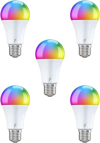 Fonri Ak ll  Led Ampul 5li Set, 9w-titre imsiz, 16.7 Milyon Renk, Sesli Kontrol, 850l men, Do al Sar  ve Beyaz Renk, Ambiyans, Tuya Destekli [Enerji S n f  F]
