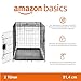 Amazon Basics Zusammenklappbarer Hundekäfig aus Metalldraht mit Bodenschale, Doppeltür, Schwarz, L 91 x B 58 x H 64 cm