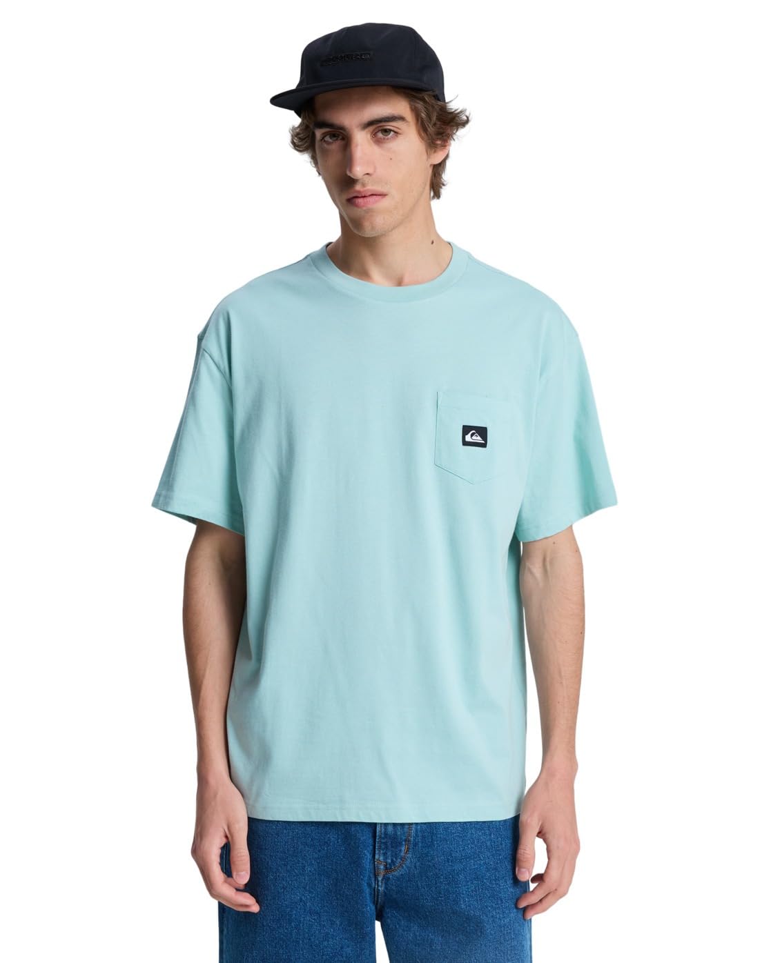 Quiksilver Short Sleeve T-Shirt Salt Water Pocket SS TEE Mens Blue