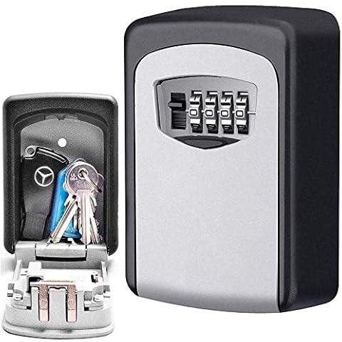 Combination Key Lock Box - More Convenient Key Box - Best Outdoor Wall Mounted Safe Key Box - Set Your Own Combination - Great For Elderly Parents Spare House Keys Cover