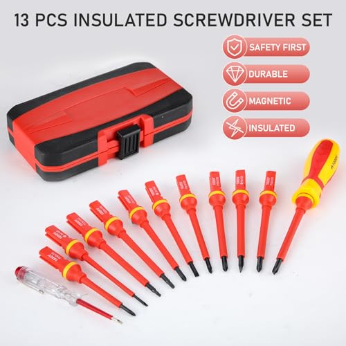 13 Pcs Insulated Screwdriver Set with Hard Case - Image 2