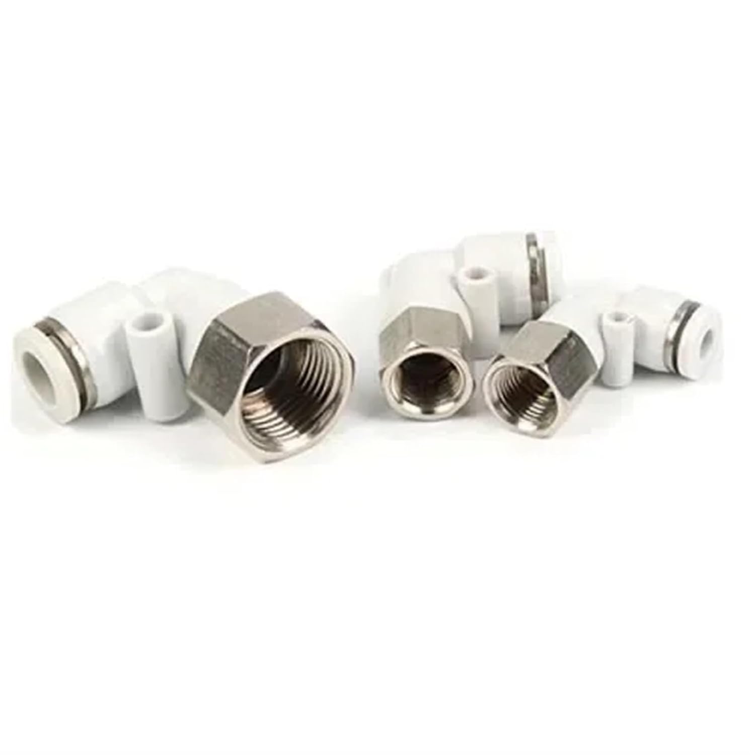 Threaded Fittings Premium Elbow Female Connectors PCF Quick Release 8mm 10mm 12mm BSPT Pipe Thread 1/4 1/8 1/2 Pneumatic Parts (Color : 6-04, Size : PLF)