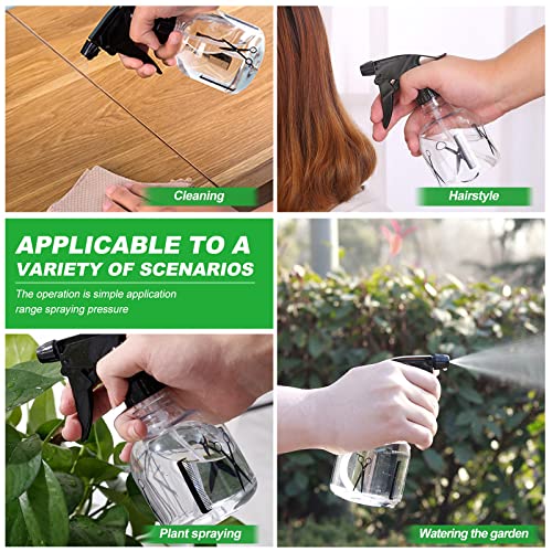 Foto von 2 Stück Sprühflasche klein 250ml Zerstäuber Sprühflaschen Haare Pflanzen Transparent Leere Wassersprühflasche Pflanzensprüher für Blumen