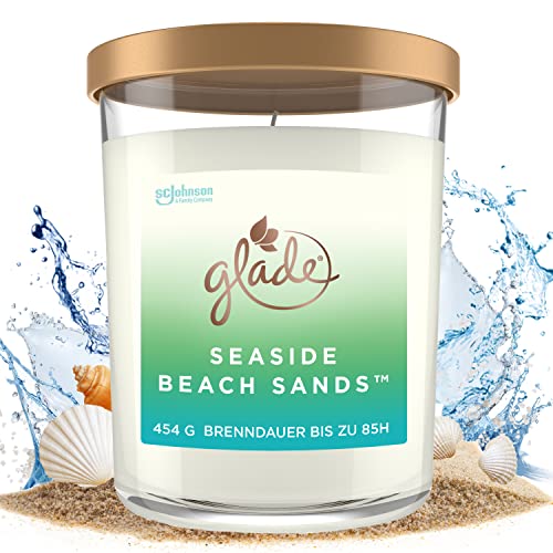 Glade Extra Große Duftkerze im Glas, Geschenk, Seaside Beach Sands, 454g,...