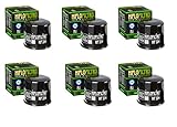 6 Genuine HiFlo HF204 Oil Filters