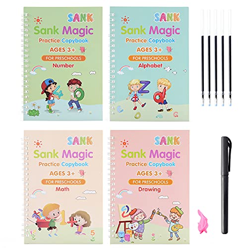Handwriting Practice for Kids, Magic Practice copybook for Kids, Calligraphy Workbook for Preschool, Cursive Handwriting Workbook, Magic Practice Copybook, Tracing Books for Kids Ages 3-5