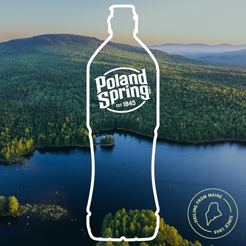 Image of Poland Spring Maine Spring Water Bottles with Sport Flip Cap - Still Bottled Water with Naturally Occurring Minerals for Taste - 23.7 Fl Oz Plastic Bottles