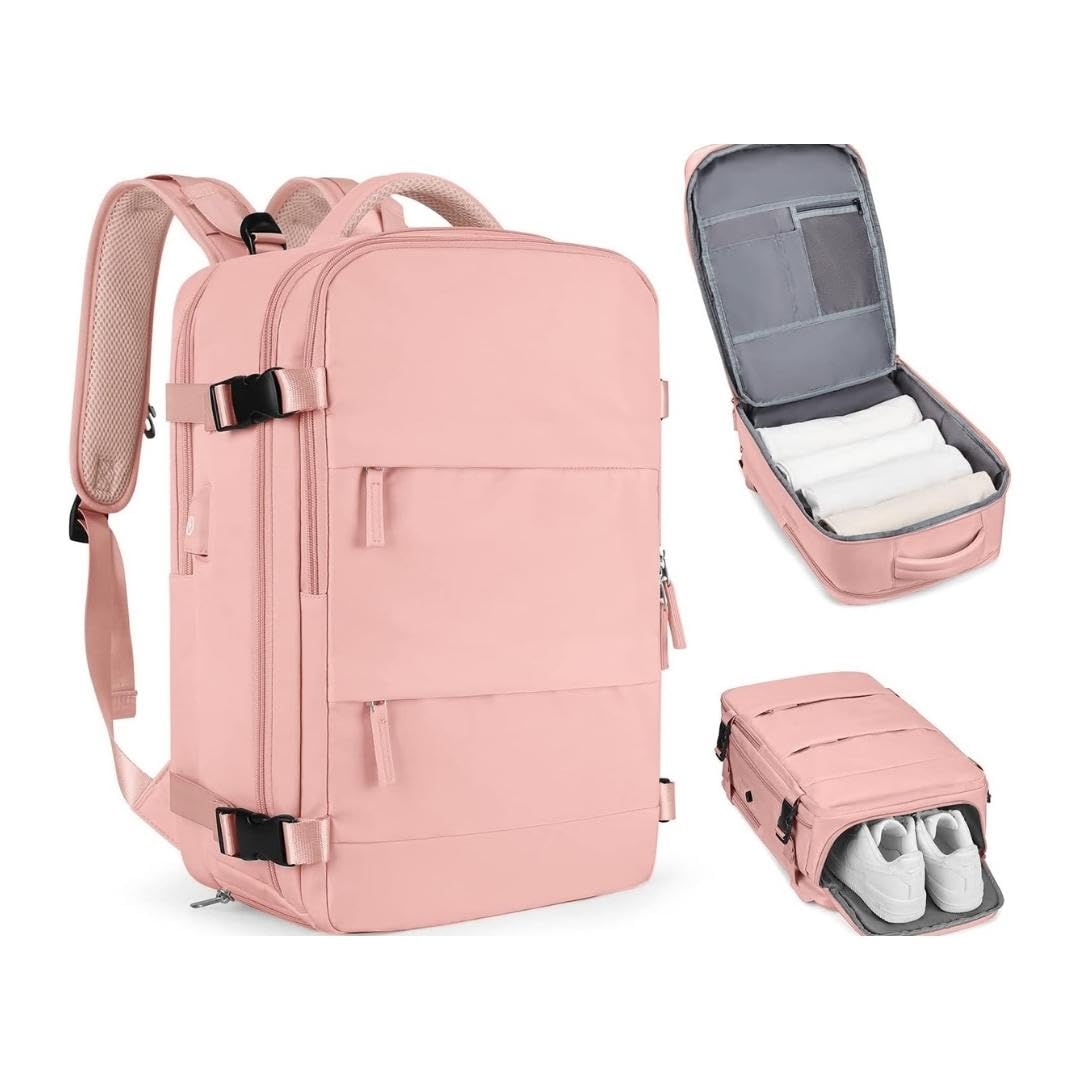 Tressential Travel Backpack For Men & Women | Airline Approved Waterproof Sports Luggage Backpack with Laptop Storage, Casual Daypack, Small Hiking Backpack (Large, Pink) (B0CG9RSXTF) Amazon Price History, Amazon Price Tracker