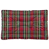 Mazeann Green and Red Tartan Plaid Dog Bed Mat for Large Dog Puppy Cat Kitten, Traditional Scottish Tartan Check Ultra Soft Pet Bed Mattress for Crate with Anti-Slip Washable, 24 x 36 Inches