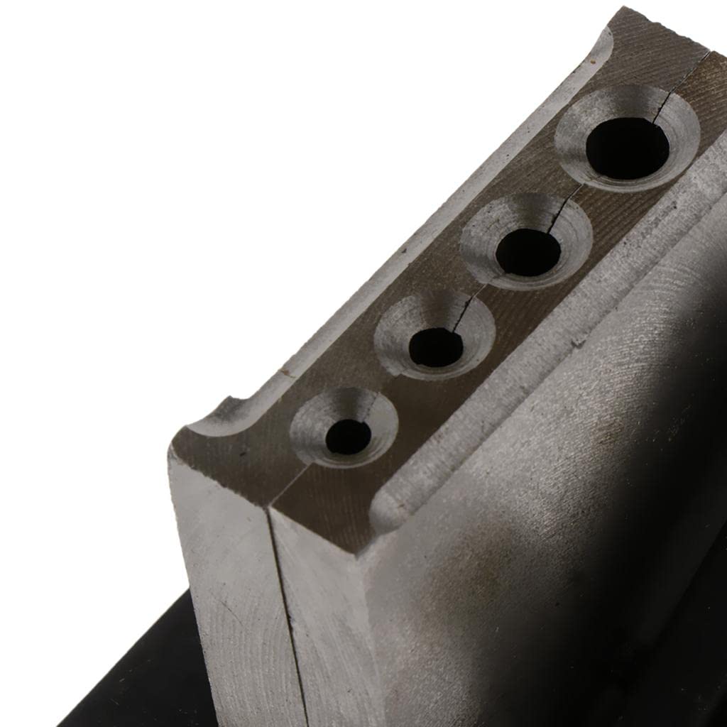 misppro Runde Edelmetall-Gießform Schmelzform Barren für Bar Gold Silber Guss - Schwarz, 4 Löcher