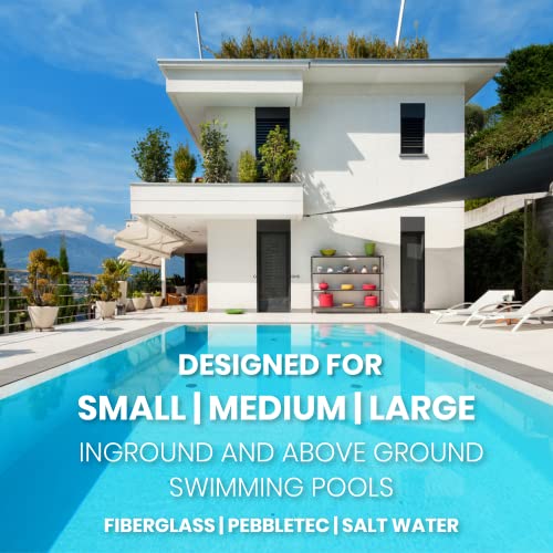 Cclear Pool Chlorine Floater For 3 Inch Chlorine Tablets, 40% Thicker Walls, 7 Inch Large Chlorine Dispenser For Inground And Above Ground Swimming Pool, 2 Year Warranty (For 3-Inch Chlorine Tablets) #TOP3