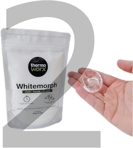 Miniatura 5 de Thermoworx Whitemorph 35 onzas bioplásico moldeable a mano Derretir moldear y reutilizar