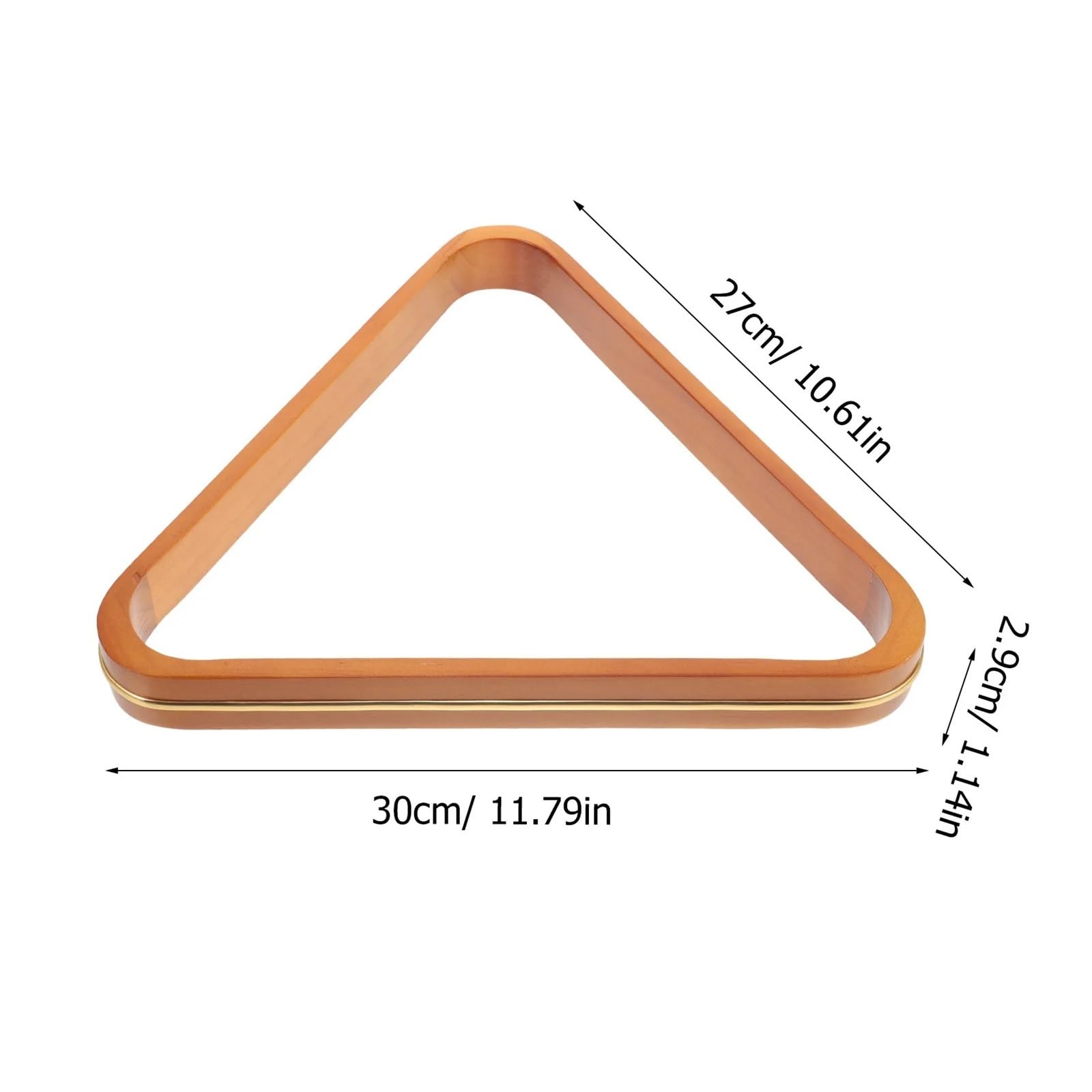 Triangolo da Biliardo Rastrelliera Triangolare da Biliardo in Legno for Palline, Superficie Liscia, Bordo Arrotondato, Struttura Stabile, Organizer for