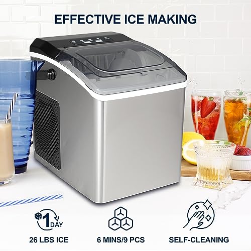 Koolatron 1.85L Portable Nugget Ice Maker Machine, Compact Countertop