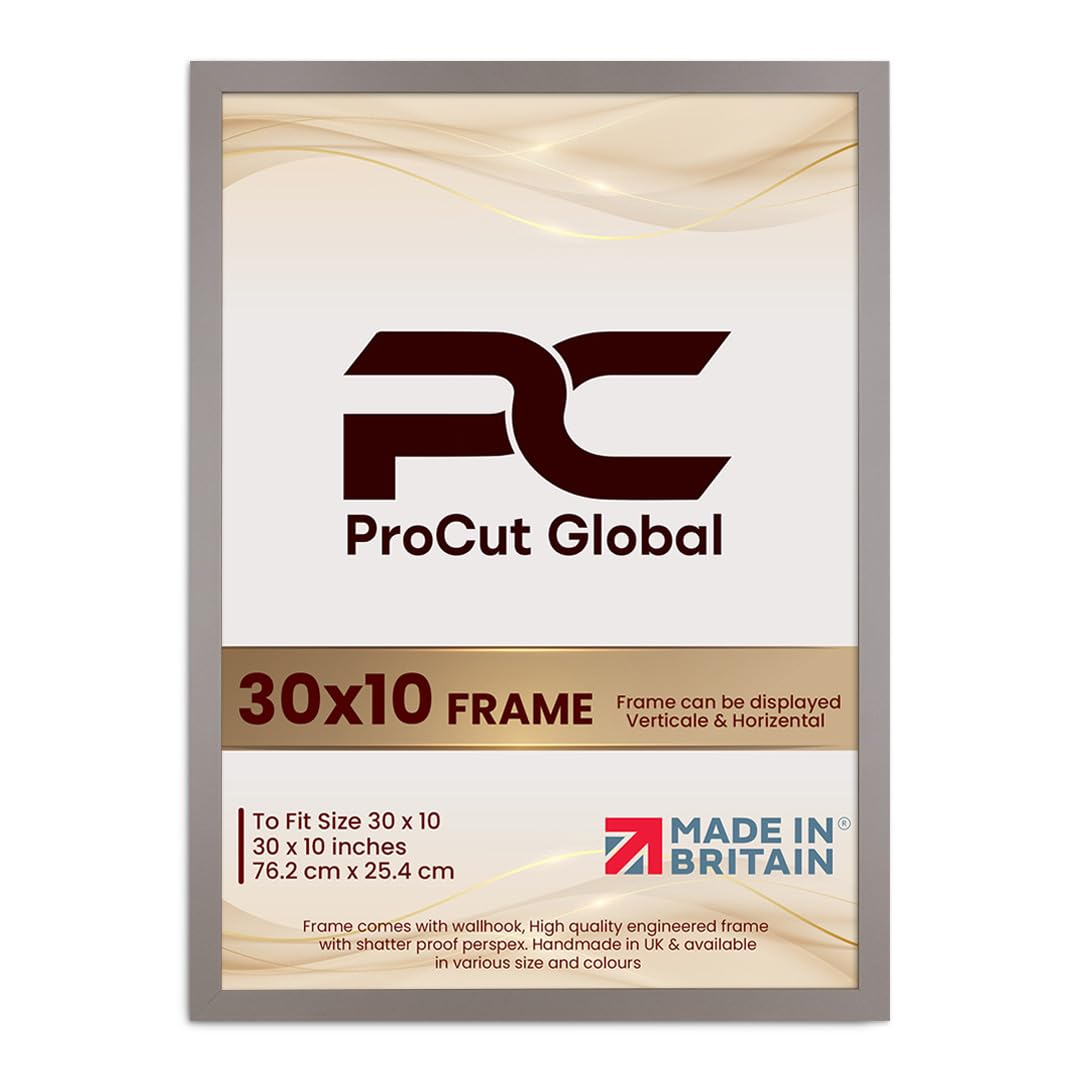 Procut Global 30X10 Rose Gold Picture Frames - Modern Wooden Photo Frame with Shatterproof Perspex for Wall or Tabletop - Perfect for Posters, Certificates, Prints - Sizes & Colors Available