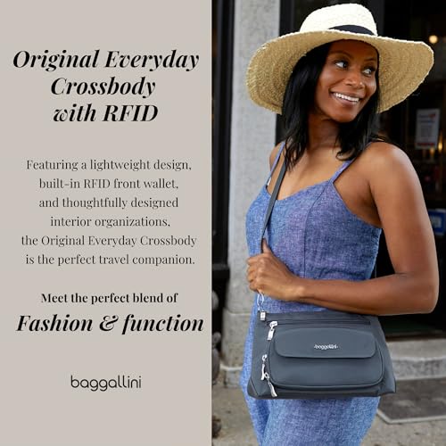 Baggallini Original Everyday 11x 7.5 Crossbody Bags for Women RFID Protected Lightweight Nylon Zippered Travel Purse3