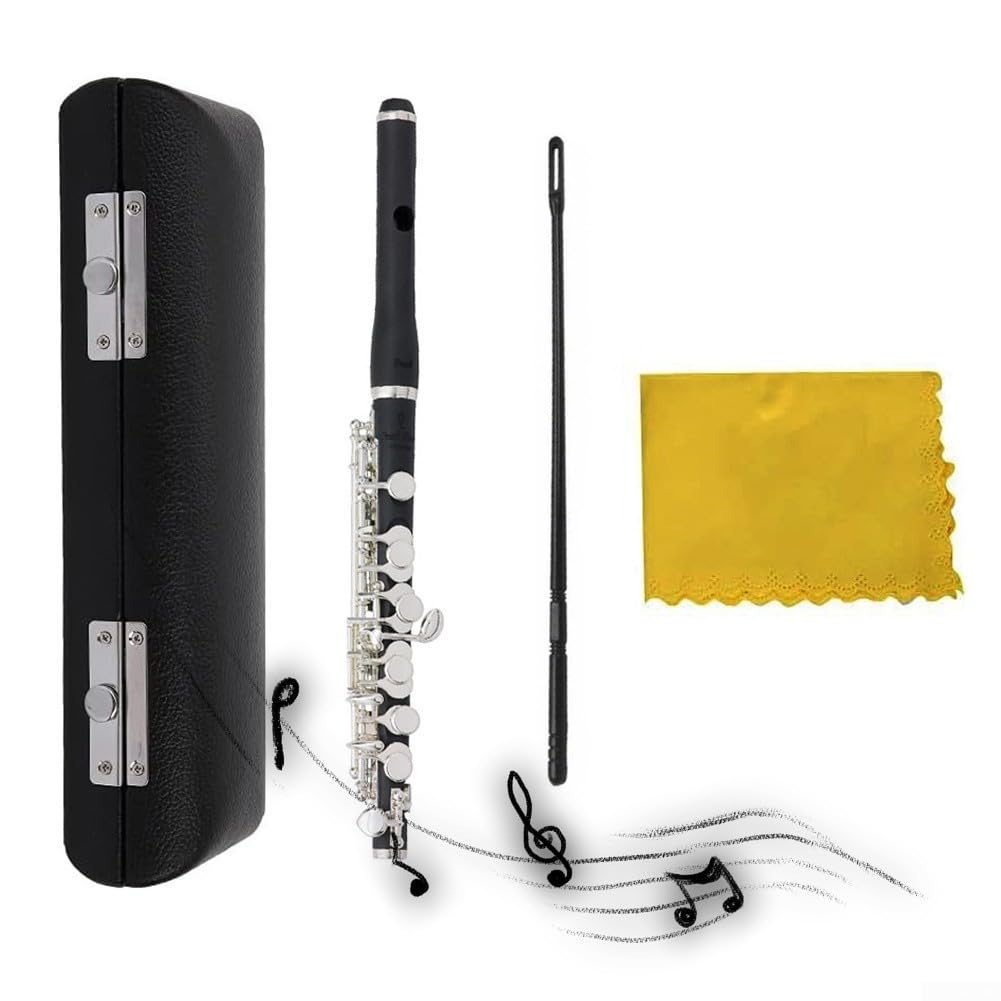 para piccolo Plateado Clave C con Estuche y Varilla para piccolo