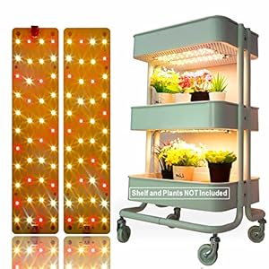 DOMMIA Grow Lights, 2Pcs Full Spectrum Grow Light for Indoor Plants, 84 LEDs Sunlike Plant Grow Light with On/Off Switch…