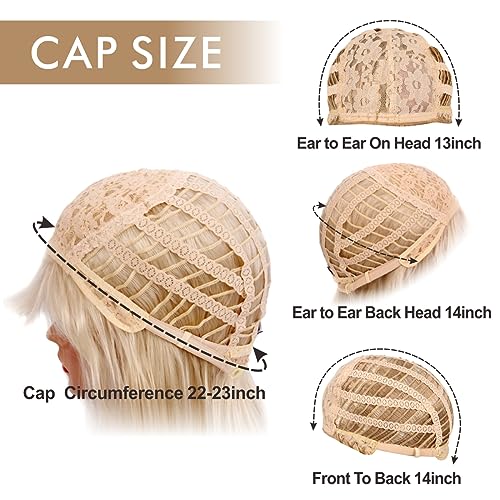 Image of H&Bwig Blonde Long Wavy Wig 60s Retro Beehive Wigs for Women 70s Classic Style Cosplay Wig for Halloween Costume Party