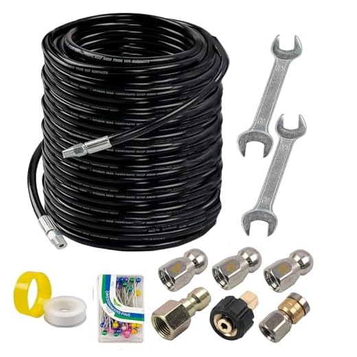 Hourleey 200FT Sewer Jetter Hose Kit