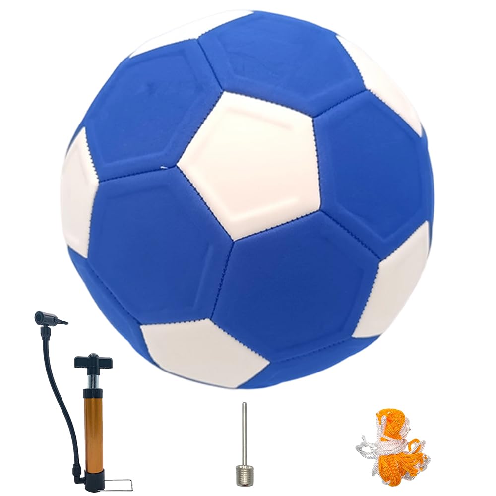 PLLYPE Fußball Curve Ball Größe 5, 22 cm Fußball Kurvenball, Swerve Ball Football, Curves Soccer Balls, für Kinder und Erwachsene für Training Drinnen und Draußen, Blau
