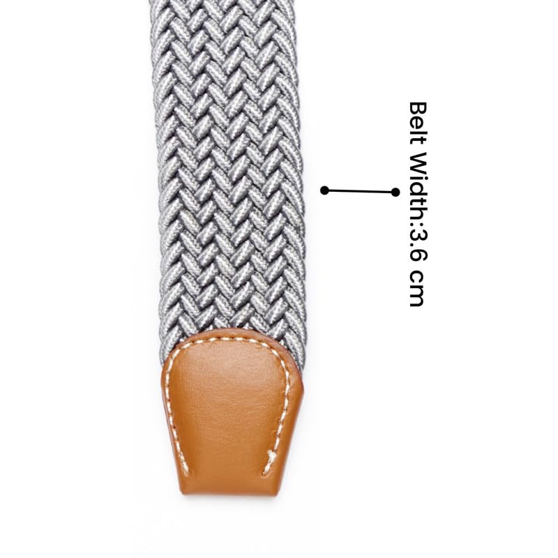 Image of The Tie Hub Unisex Stretchable Woven Fabric Belt | Adjustable, Hole-Free Design | Fits Up to 40 Inches Waist