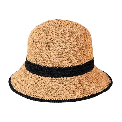 Image of Hair Drama Co. Crochet Bucket Hat for Women | Comfy & Casual Knit Handmade Foldable Floppy Hat | Summer Crochet Bucket Cap for Women & Girls