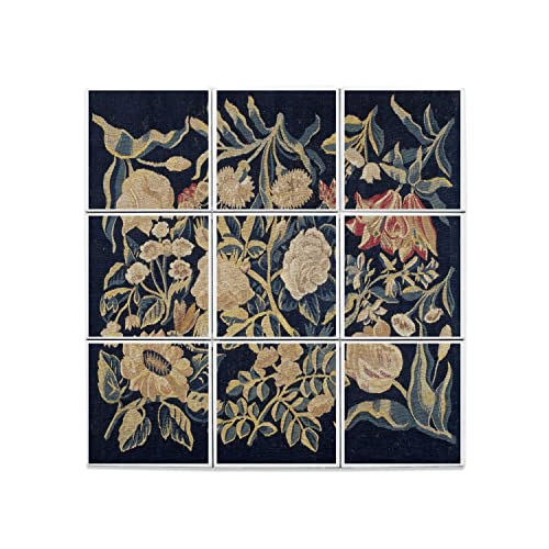 Carreaux ceramique salon motif broderie florale pour une ambiance cosy et chic