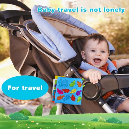 Image of 123 Book,Baby Soft Books Toys, Feel Crinkle Cloth Book for Infant Baby 0-3-6-12 Months