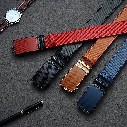 DOOPAI Leather Ratchet Belts for Men Automatic Belts Men With Easier Slide Buckle,1 3/8" Adjustable Trim to Fit - Image 6