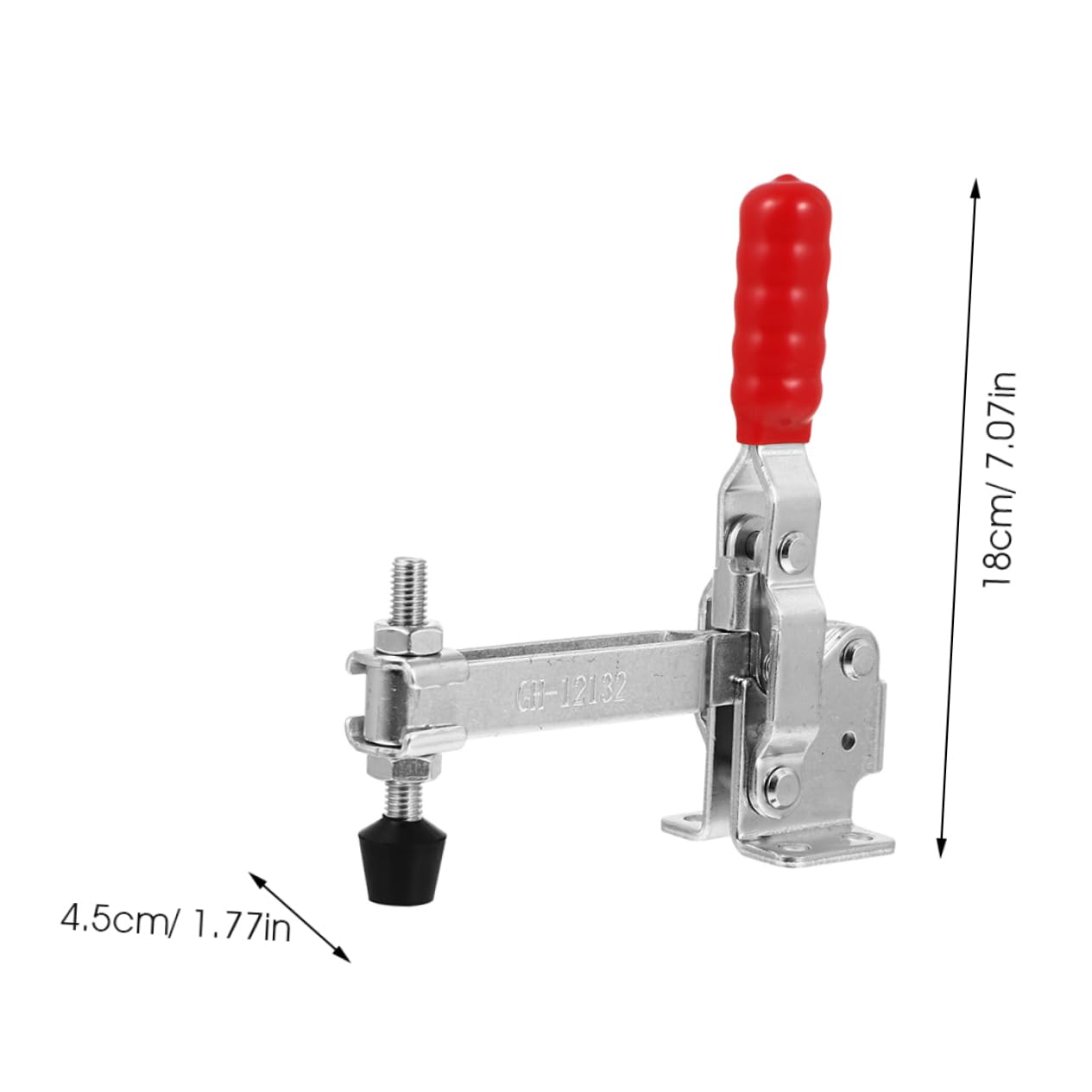 WOONEKY 2pcs Welding Clamp Welding Toggle Clamps Woodworking Accessory Rubber Tip Toggle Clamps Welding Fixed Clamp Rubber Tip Clamps Welding Accessory Welding Supply Iron Silver