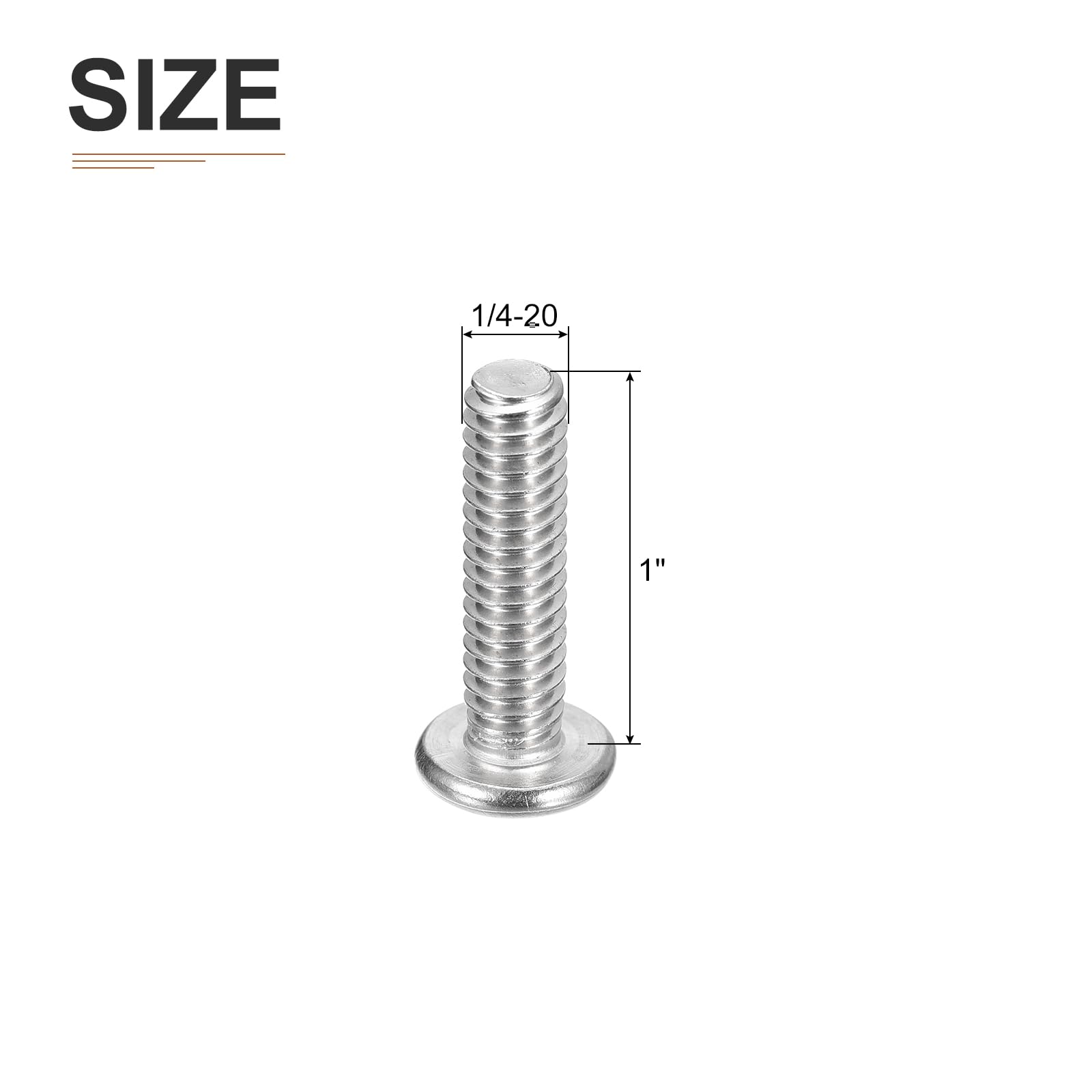 Viti 1/4-20 X 1/2 Brugola 50 Viti A Testa Cilindrica In Acciaio - Foto 3