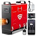 GEARFLOW 8KW Diesel Standheizung, 12 V / 24 V / 230 V Luft Dieselheizung mit APP, All in One Lufterhitzer mit Schalldämpfer für Auto Wohnmobil Haus Boote LKW KFZ mit LCD-Anzeige & Fernbedienung