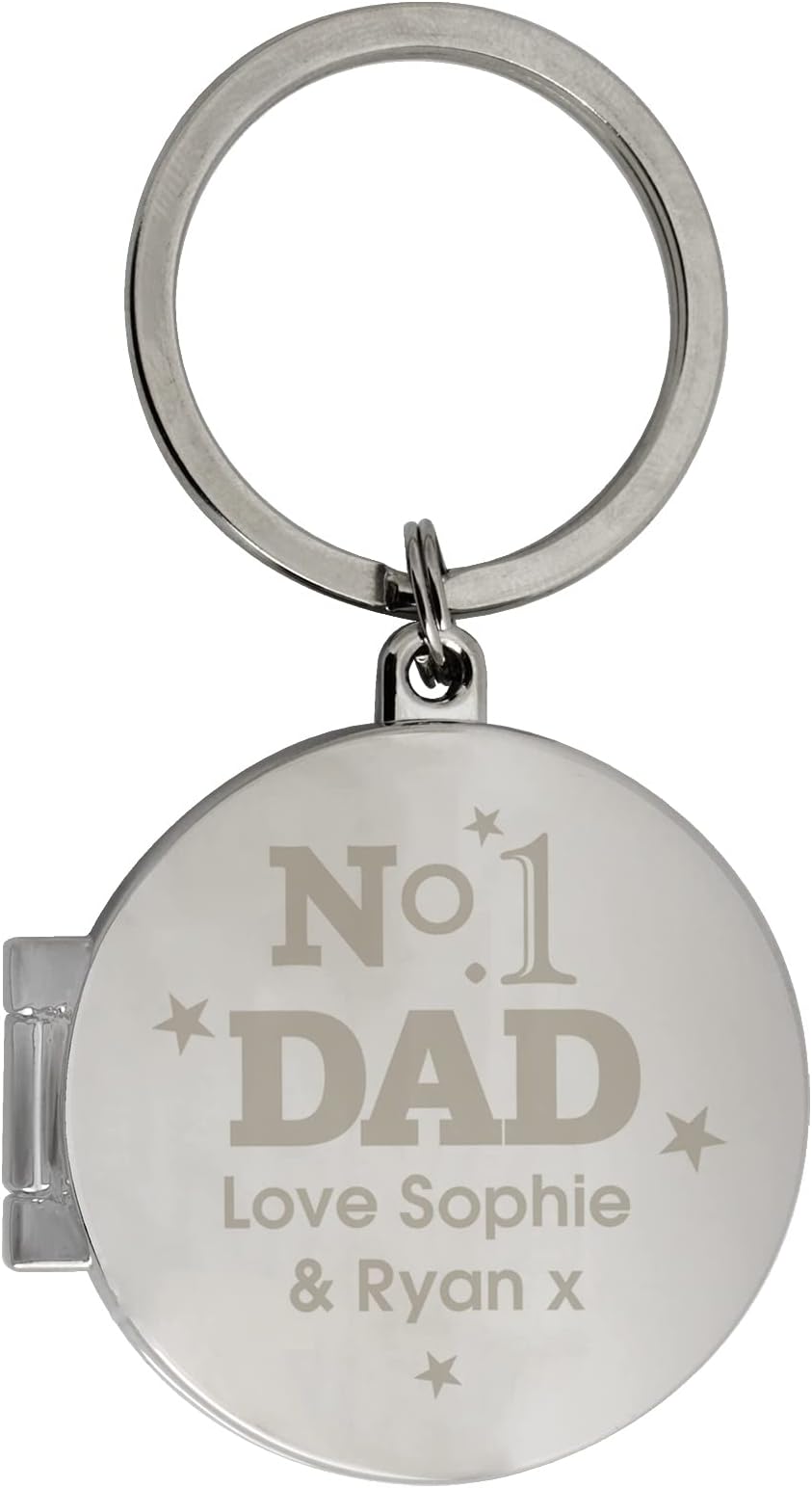 Personalised No1 Dad Photo Keyring