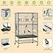 Yaheetech 52'' Bird cage w/Perches & Feeders, Large Birdcage with Pull-Out Tray, Rolling Wheels, Extra Storage, Flight Cage for Cockatiel, Parrot, Parakeet, Conure, Budgie, Pigeon Small/Medium Birds
