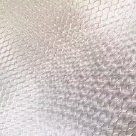 240gsm 2x2 Football Honeycomb Pattern Fabric Glass Carbon Blend Plating Silver Fabric， 40" inch / 100cm Width Lengh. (White, 1m x 4m)
